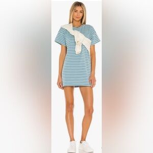 Superdown Blue and Cream Striped Dress NWOT